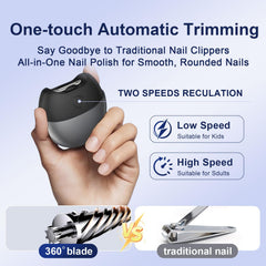 Coupe-ongles électrique: lumière intégrée pour les soins nocturnes