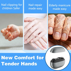 Coupe-ongles électrique pour seniors: lame en alliage pour une coupe durable.