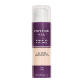 CoverGirl Advanced Radiance Foundation — flacon et texture légère pour un fini naturel