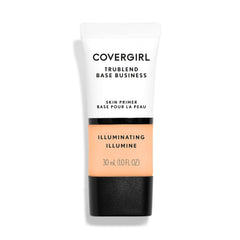 COVERGIRL Base Primer illuminant sur la bouteille pour un éclat léger.