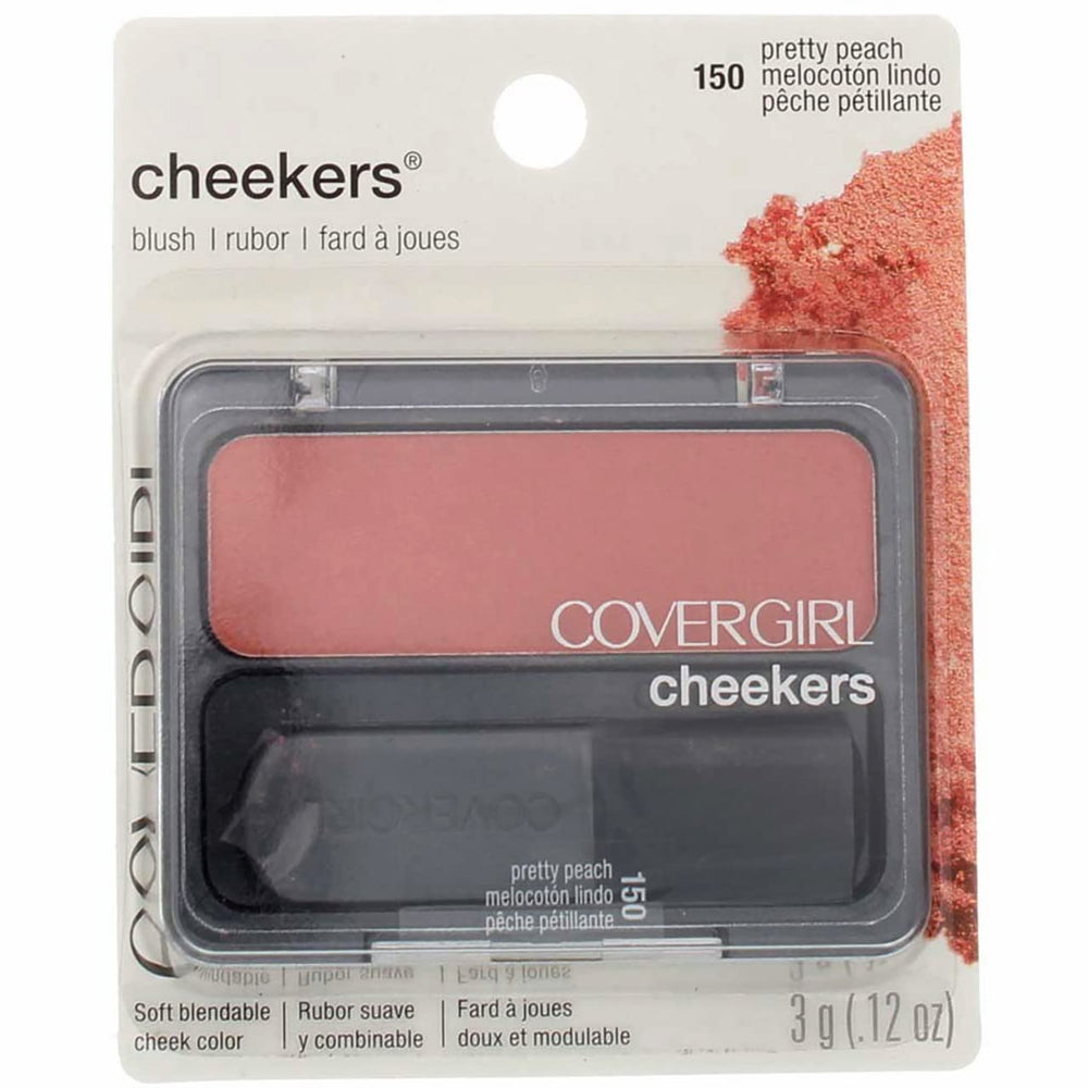 CoverGirl Cheekers Pretty Peach dans un mini-compact pour retouches rapides