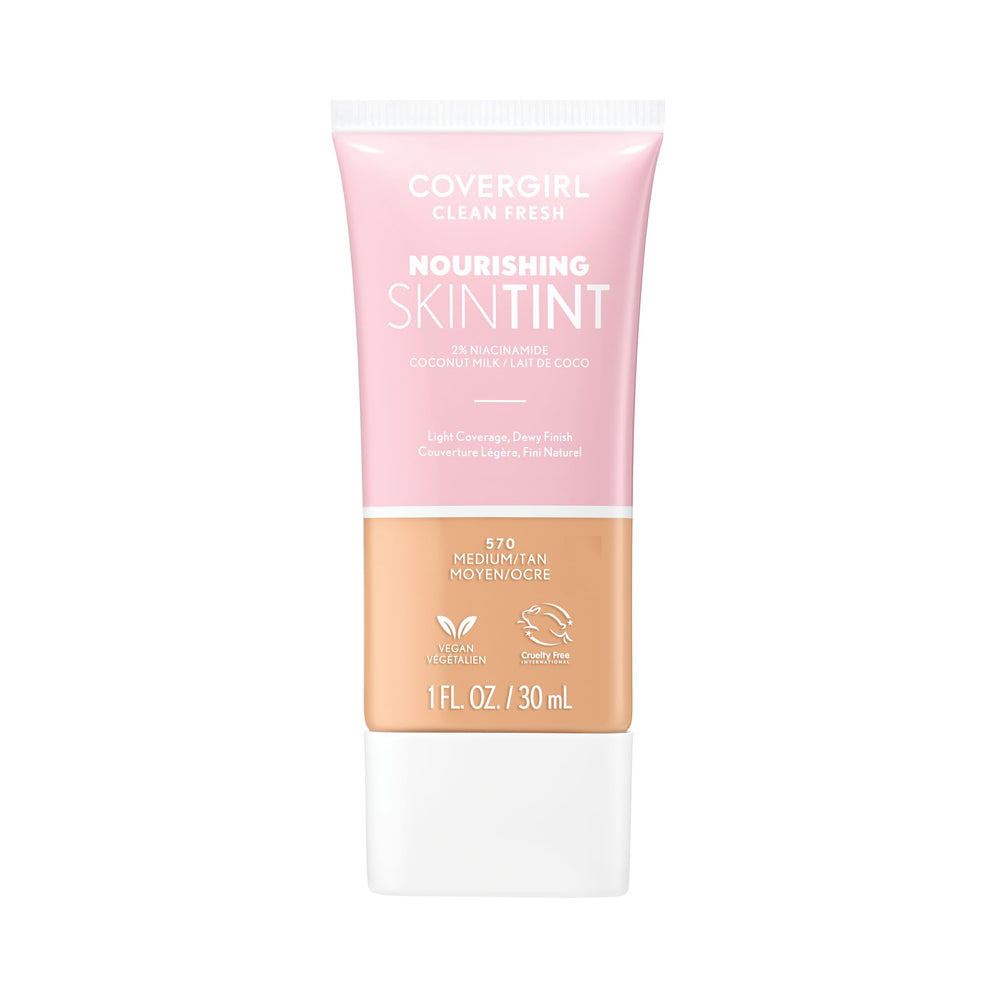 CoverGirl Clean Fresh Skin Tint bouteille montrant le fini naturel.