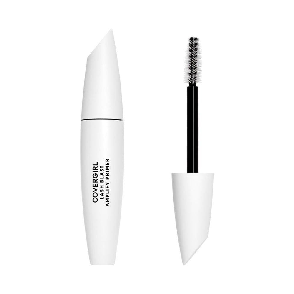 Covergirl Lash Blast Amplify primer bouteille montrant un flacon léger et hydratant