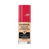 Fond de teint Covergirl Outlast Extreme Wear en bouteille, teinte Ivory clair, longue tenue.