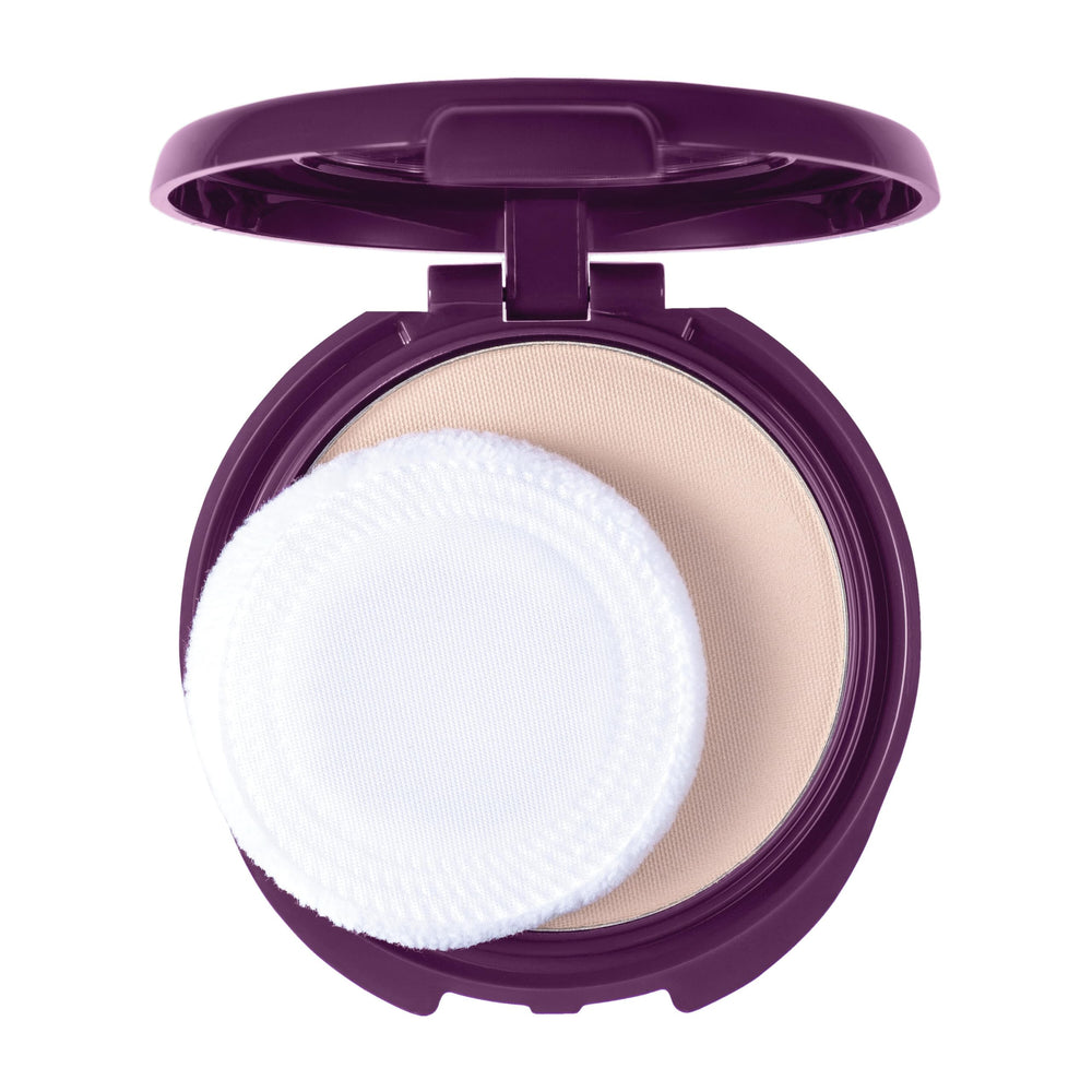 COVERGIRL Poudre pressée anti âge : fini lumineux et naturel pour peau sensible.