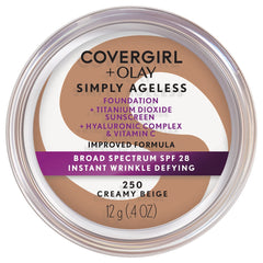 COVERGIRL Simply Ageless fond de teint en bouteille pompe, fini lisse.