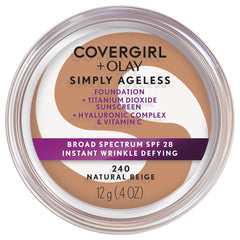 CoverGirl Simply Ageless fond de teint texture soyeuse pour une peau lissée.