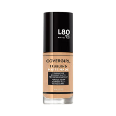 Fond de teint COVERGIRL TruBlend Matte Made dans son flacon, fini mat durable.