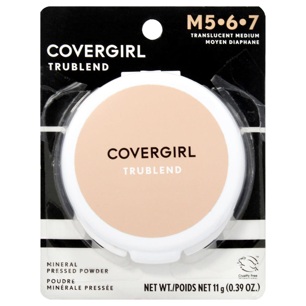 Covergirl truBlend poudre pressée, fini naturel homogénéise le teint et discret.