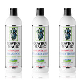Shampoing Cowboy Magic : bouteille brillance et pelage lisse.
