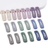 Barrette Cptots rectangle mate multicolore – fixation stable pour cheveux fins.