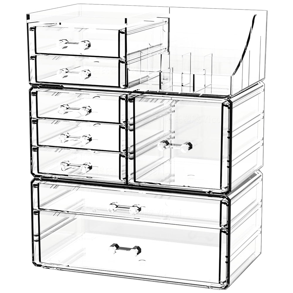 Cq acrylic organisateur-maquillage-8-tiroirs pour un rangement clair et rapide
