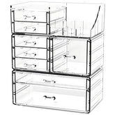 Cq acrylic organisateur-maquillage-8-tiroirs pour un rangement clair et rapide