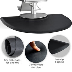Le Crablux anti-fatigue noir présente une base antidérapante et stable.