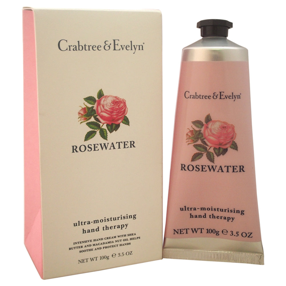 Crabtree & Evelyn Soin Mains eau de rose – pot visible, hydratation intense.