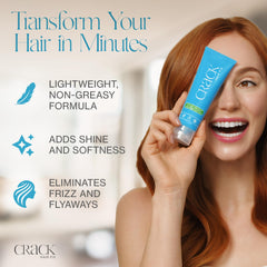 Crack Hair Fix: texture lumineuse révélant une chevelure douce et soyeuse