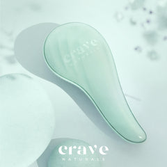 Crave Naturals, brosse démêlante sur cheveux humides, démêlage rapide.
