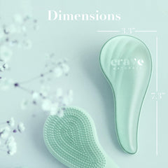 Crave Naturals, brosse démêlante sur cheveux secs, brushing sans tiraillement.