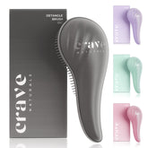 Crave Naturals brosse démêlante grande noire idéale pour démêlage sans douleur.