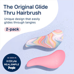 Crave Naturals Glide Thru Démêlant, brosse cheveux mouillés rose, démêlage rapide et sûr