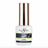 Cre8tion Glow Top Coat: bouteille montrant l'effet néon lumineux durable