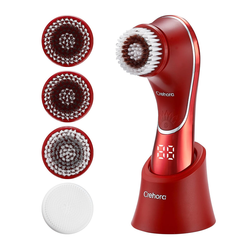Crehora brosse-nettoyage-visage-4-tetes, nettoyage en profondeur pour tous les types de peau.