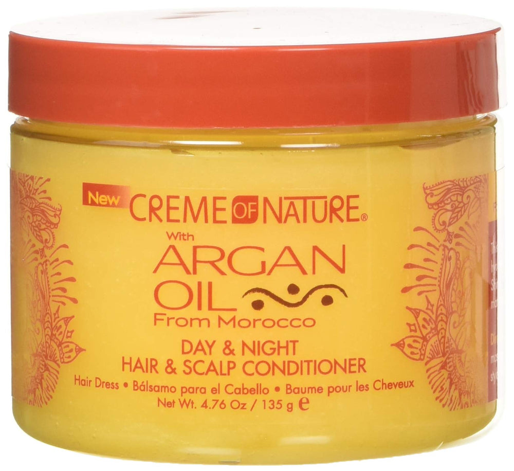 Crème of Nature huile d'argan jour-nuit – bouteille prête à l'emploi pour hydrater les cheveux