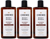 Cremo Douche Bourbon & Oak : bouteille en vedette, parfum boisé et réconfortant.