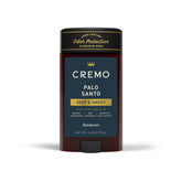 Cremo Palo Santo déodorant — bouteille élégante et application douce.