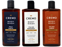 Cremo Gel Douche Palo Santo — flacon élégant, parfum profond et fumé, hydratation légère pour la peau.