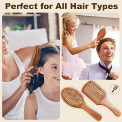 Crojetry brosse bois naturel square démêlage efficace et massage léger.
