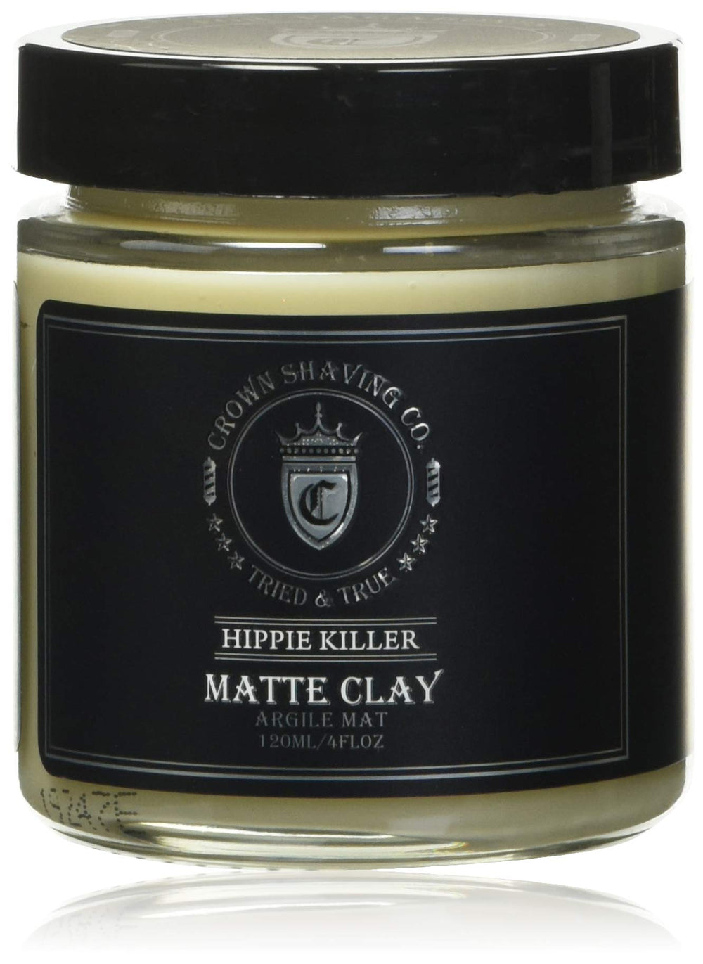 Crown Shaving Co Hippie Killer Matte Clay bouteille – fini mate naturel et tenue modulable.