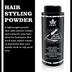 CNNY Poudre coiffante – texture légère qui apporte du corps aux cheveux.