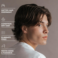 CRVFT Soin sans rinçage pour hommes - après application, cheveux brillants et hydratés
