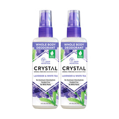 Crystal Essence Déodorant Minéral Spray avec bouteille visible et protection longue durée sans résidu.