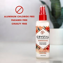 Séche rapidement après application avec le déodorant minéral grenade Crystal Essence.