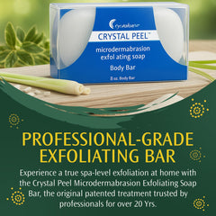 Crystal Peel grains corindon fin, texture plus lisse après exfoliation.