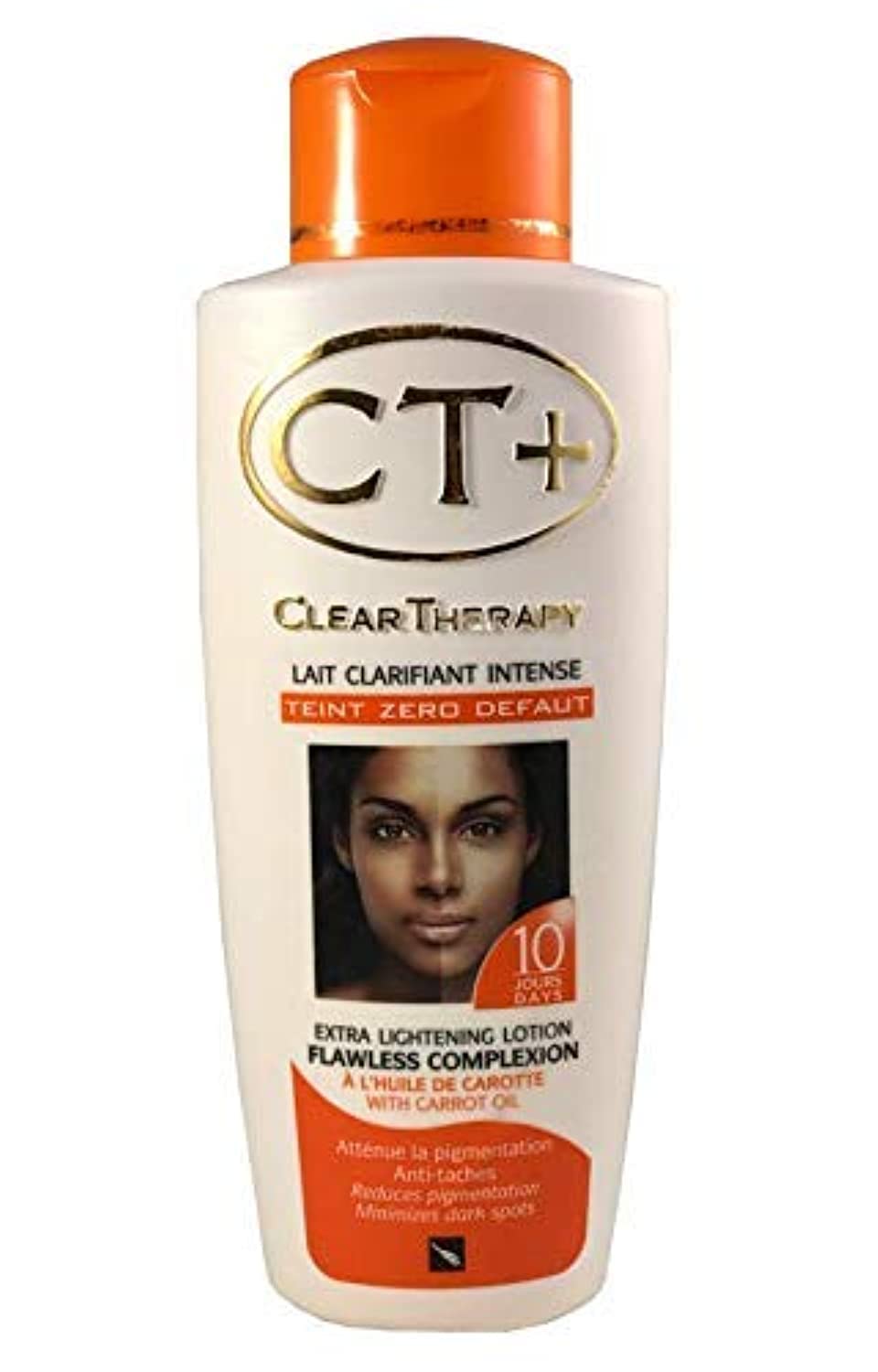 CT+ Clear Therapy: bouteille de lotion éclaircissante prête après la douche.