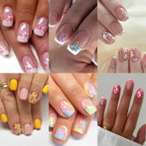 CTTHNBD: ongles carres fleurs pour un style elegant et durable.