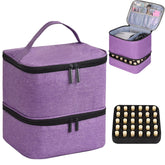 CTWWFS Organisateur vernis 30 bouteilles et lampe, rangement pratique en déplacement