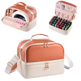 CTWWFS Organisateur Vernis 35 bouteilles et lampe: rangement efficace pour salon ou déplacement