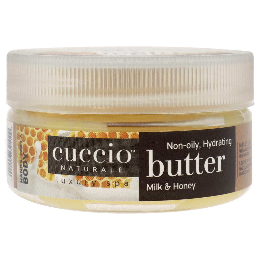 Cuccio Butter Babies crème corporelle lait-miel, pompe, hydratation durable.