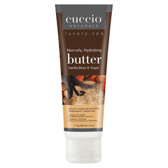Cuccio Naturale Butter Blends crème pour le corps vanille et sucre, hydratation durable et parfum apaisant.