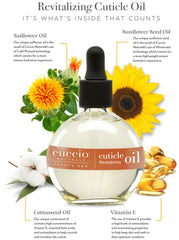 Cuccio Naturale Huile Mains Sèches, hydratation légère et absorption rapide.