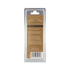 Cuccio Naturale pack recharges pédicure noires, 50 feuilles pour un usage étendu.