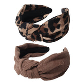 Cuizhiyu bandeau noeud large corduroy marron offre confort et tenue durable.
