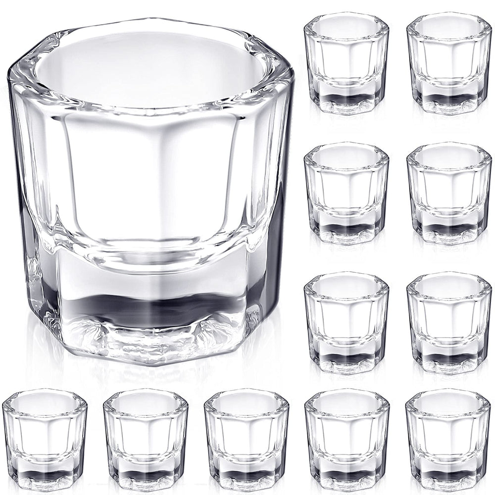 Cunhill bols dappen en verre, ensemble de 12, idéal pour mélanger liquides et poudres.
