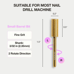 CURACORO bit-barillet-petit-carbure-fin retrait-gel : enlève le gel en douceur sans abîmer.