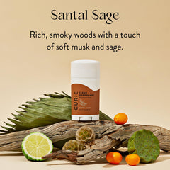Curie aluminum-free deodorant stick for daily odor protection.