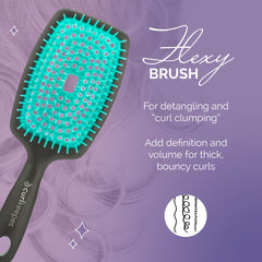 Les brins flexibles du Flexy massent le cuir chevelu et stimulent la circulation.